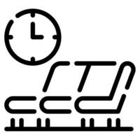 Waiting Area Icon Illustration, for uiux, web, app, infographic, etc vector