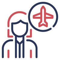 Gate Agent Icon Illustration, for uiux, web, app, infographic, etc vector