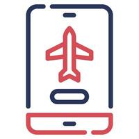 Mobile Boarding Pass Icon Illustration, for uiux, web, app, infographic, etc vector