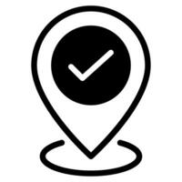 Check In Icon Illustration, for uiux, web, app, infographic, etc vector