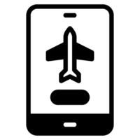 Mobile Boarding Pass Icon Illustration, for uiux, web, app, infographic, etc vector