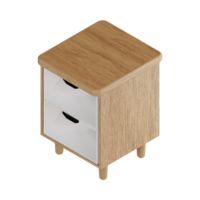 Bedside Tables Furniture Drawer AI Generative png