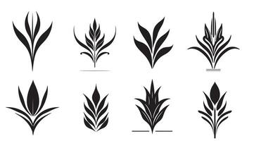 Wheat set of symbols and signs. Ears icon set. vector