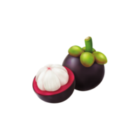 violet mangoustan fruit kulit ai génératif png