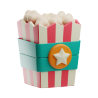 Popcorn Film Fahrkarte Clip Art ai generativ png