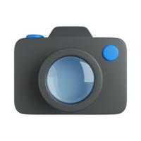 Kamera Symbol Blau transparent ai generativ png