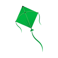 Green Kite AI Generative png