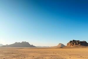 Bright sunny sand deserts environments AI Generated photo