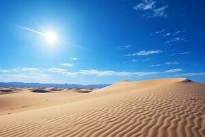 Bright sunny sand deserts environments AI Generated photo