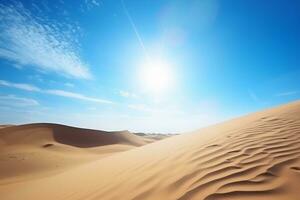 Bright sunny sand deserts environments AI Generated photo