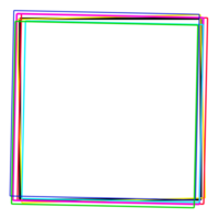 Mix colorful line of square png