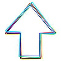 Mix colorful line of arrow png