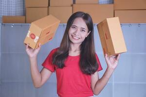 Online sellers check authenticity before sending products to customers photo