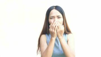 Asian woman having a toothache video