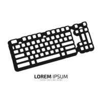 mínimo y resumen logo de teclado icono computadora teclado vector teclado silueta aislado