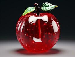 Fruit red apple glass, world food day images, AI Generative photo