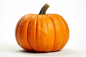 A picture of a pumpkin by itself on a white background, ai generative photo