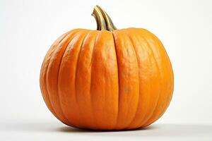 A picture of a pumpkin by itself on a white background, ai generative photo