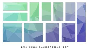 business background set template with creative colors vector