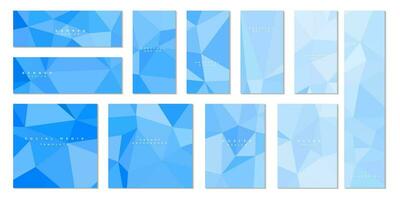 business background set template with creative colors vector