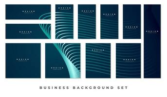 business background set template with creative colors vector