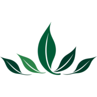 Green leaves logo. AI Generative png