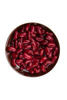 Red beans legumes ready to eat appetizer meal food snack on the table copy space food background photo