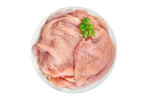 turkey raw fillet slice fresh poultry meat healthy eating cooking appetizer meal food snack on the table copy space food background rustic top view photo