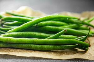 raw green beans fresh bean pod healthy eating cooking appetizer meal food photo