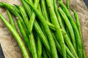 raw green beans fresh bean pod healthy eating cooking appetizer meal food photo