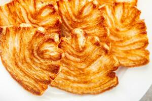 cookie puff pastry sweet biscuit christmas dessert puff sfoglie holiday treat new year and christmas celebration meal food snack on the table copy space food background rustic top view photo