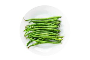 green beans raw fresh bean pod  eating cooking diet meal food snack on the table copy space food photo