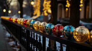 Implementing LED lights in Christmas decorations for energy efficiency photo