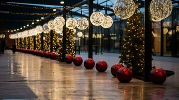 implementar LED luces en Navidad decoraciones para energía eficiencia foto