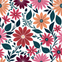 Blumen- nahtlos Muster. ai generativ png