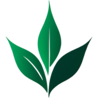 Green leaves logo. AI Generative png