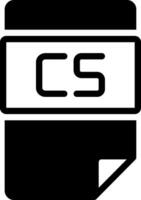 solid icon for cs vector