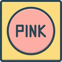 color icono para rosado vector