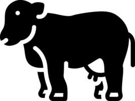 solid icon for cattle vector