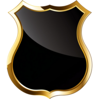 Luxury gold black shield. AI Generative png