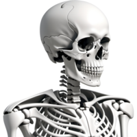 umano anatomia scheletro. ai generativo png