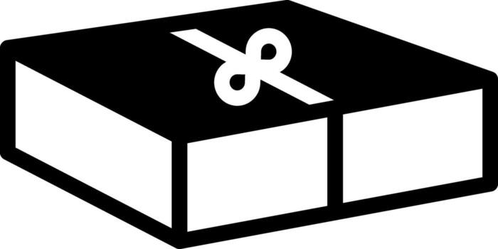 solid icon for boxed vector