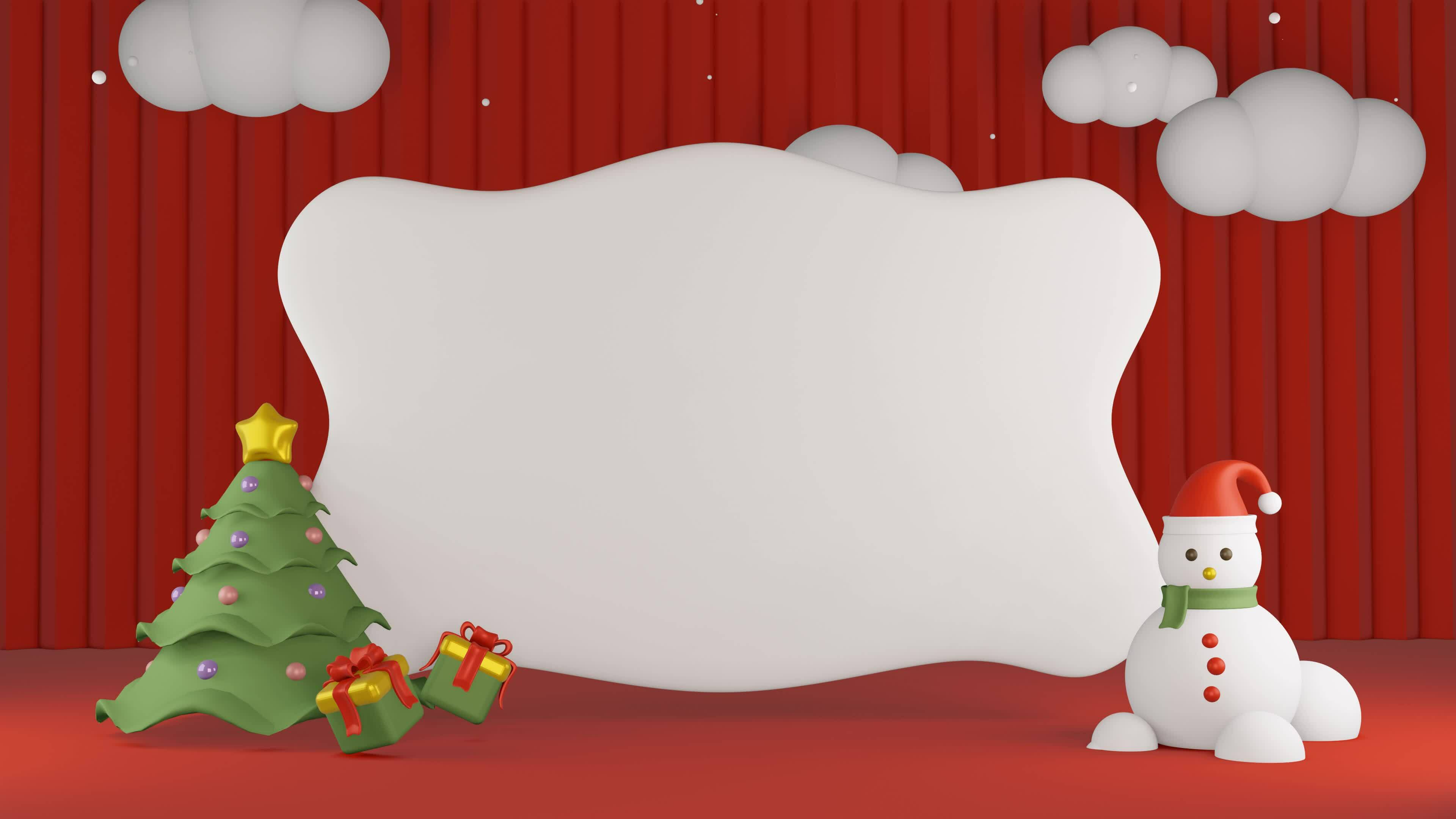 4k vertical video of cartoon santa claus with little christmas tree on  white and red background. Stock Video Footage by ©VectorSolutions #538751128