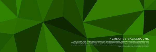 abstract green triangles background for design template vector