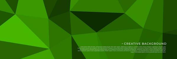 abstract green triangles background for design template vector