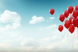 People releasing message balloons on Human Rights Day background with empty space for text photo