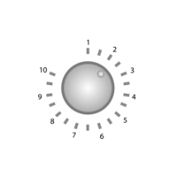 Metal volume button music knob png