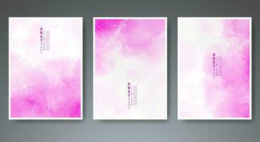 Set of creative hand painted abstract watercolor background. Design for your cover, date, postcard, banner, logo. vector