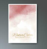 Cover template with watercolor background. Design for your cover, date, postcard, banner, logo. vector