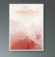 Cover template with watercolor background. Design for your cover, date, postcard, banner, logo. vector